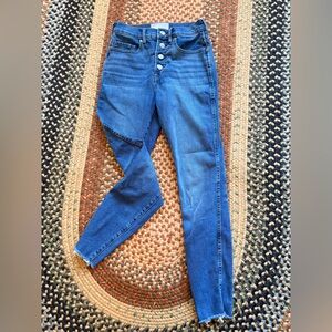 Everlane Classic Blue Skinny Jeans High Rise Button Fly